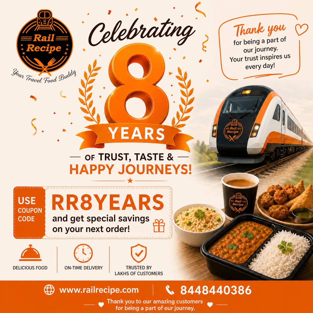 RailRecipe Facebook ad: Order Food on Train Online | Authorised IRCTC E-catering…