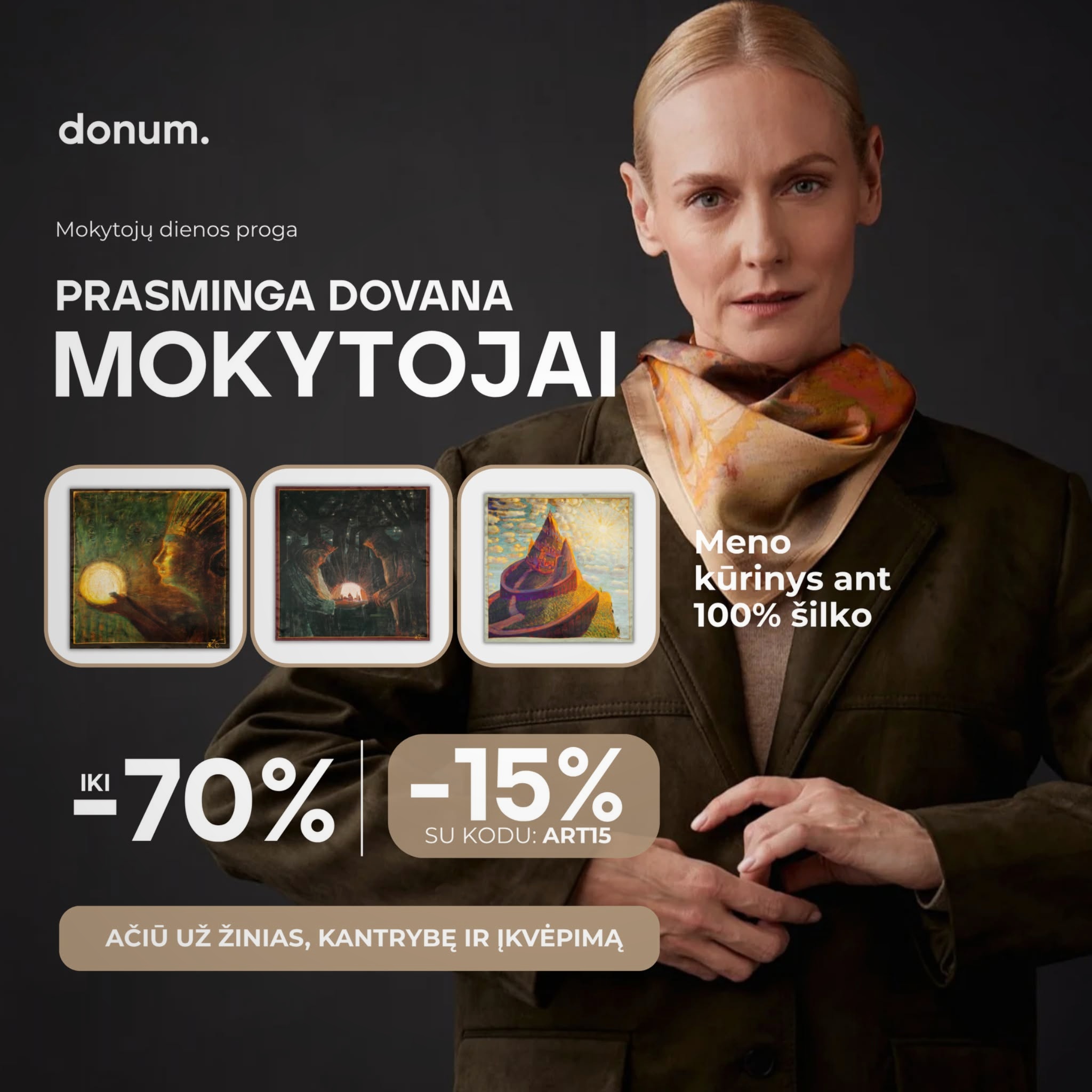 donum. Facebook ad: Mokytojų diena - spalio 5 d.