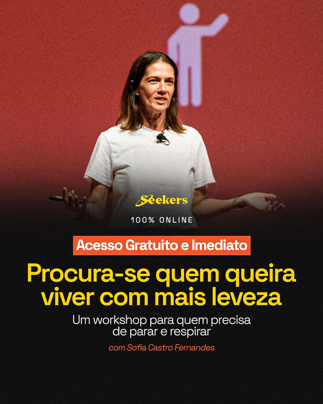 Seekers Facebook ad: Não percas este workshop gratuito!