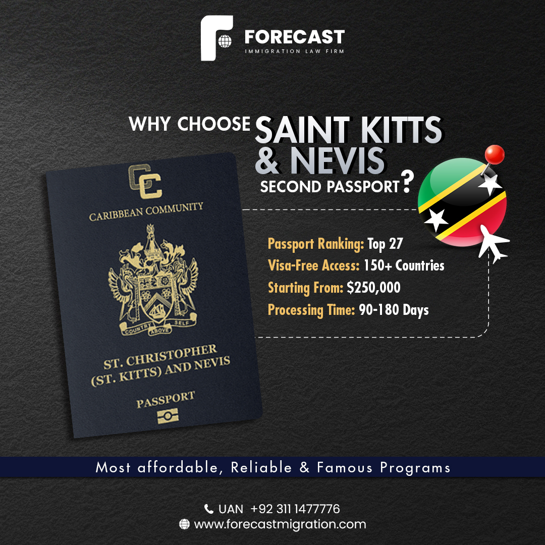 Forecast Immigration Law Firm. Facebook ad: Caribbean Second Passport From $105K
