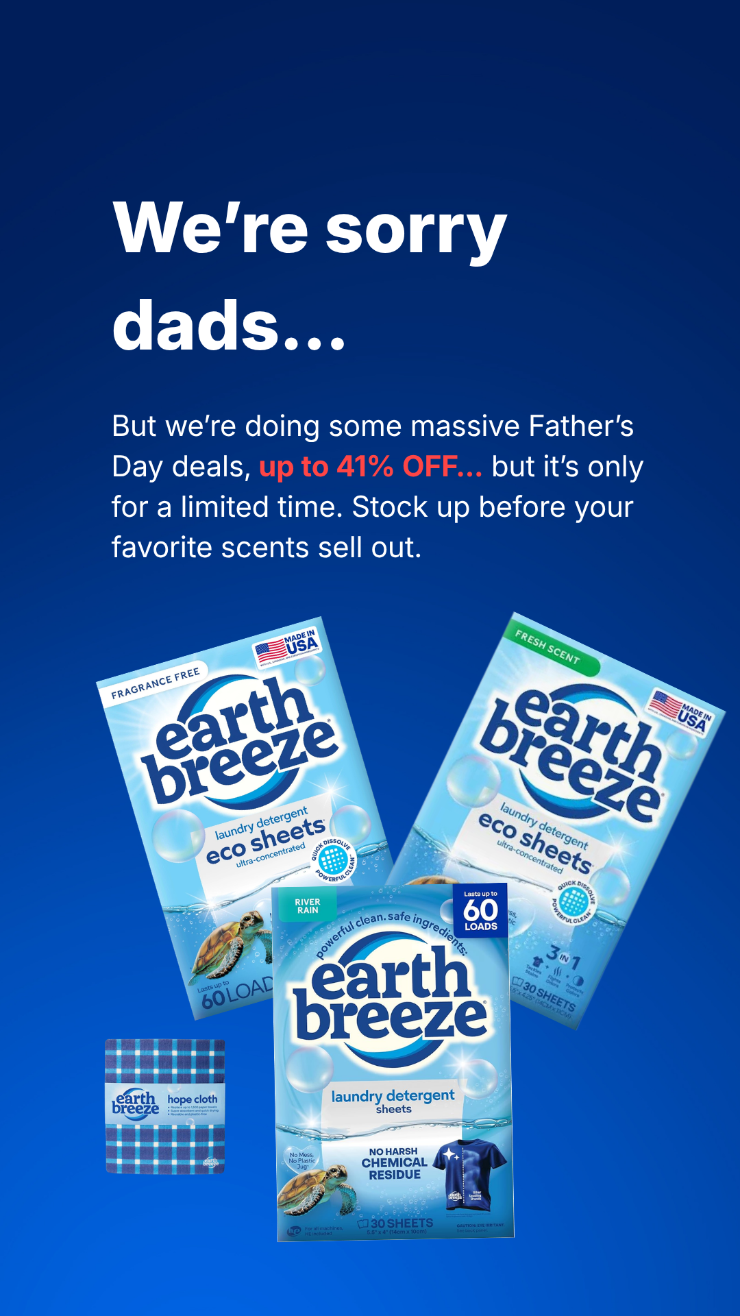 Earth Breeze Facebook ad