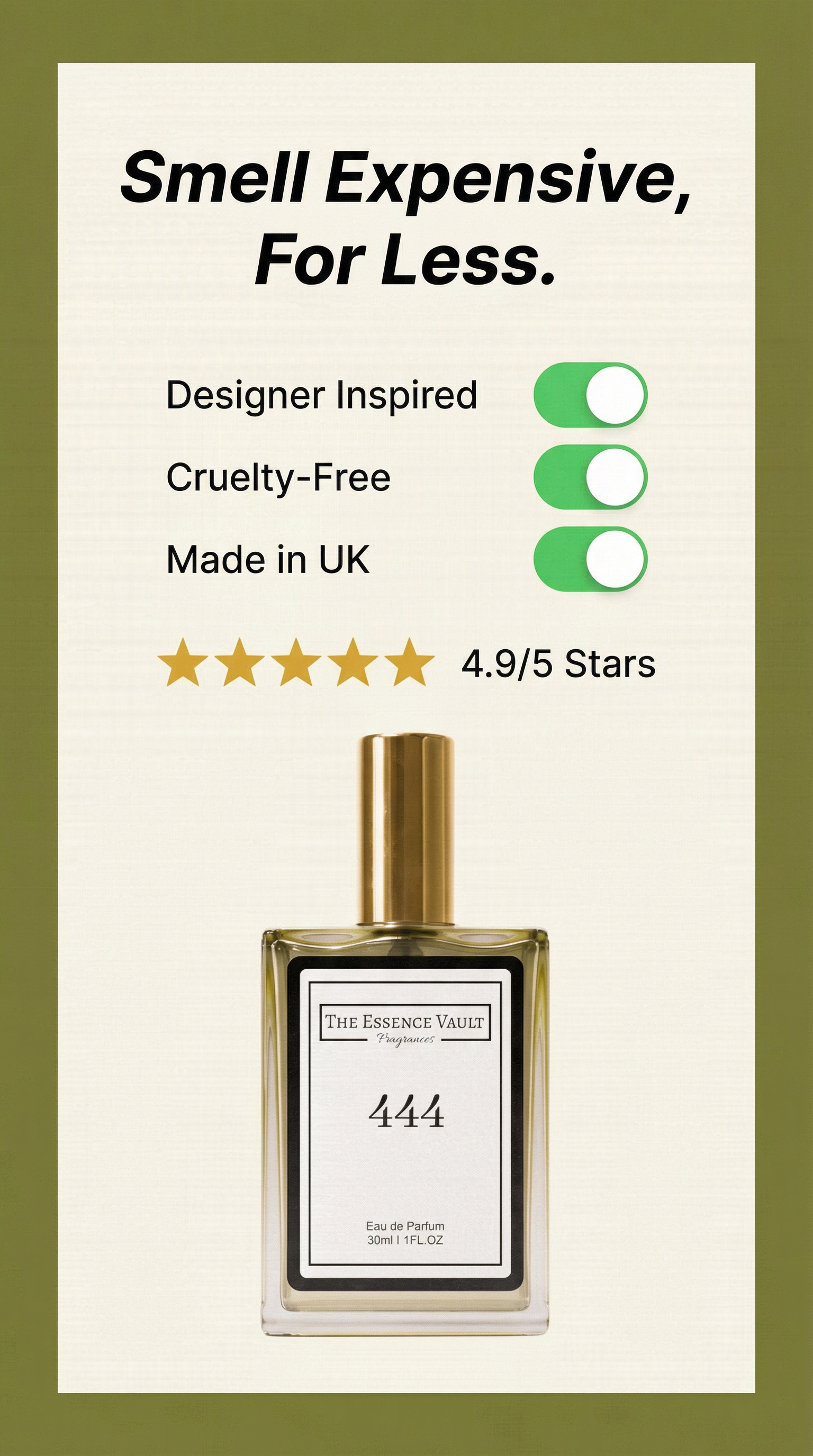 The Essence Vault Facebook ad from Mar 23, 2026
