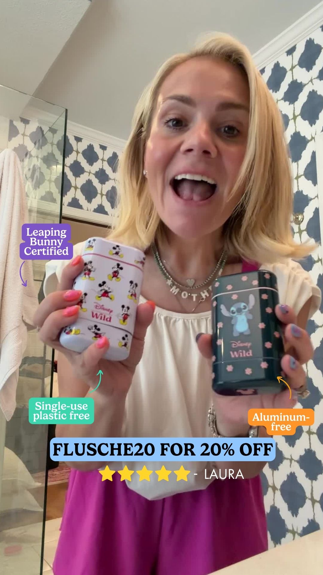 Wild Facebook ad: Get 20% off all Wild products with code FLUSCHE20