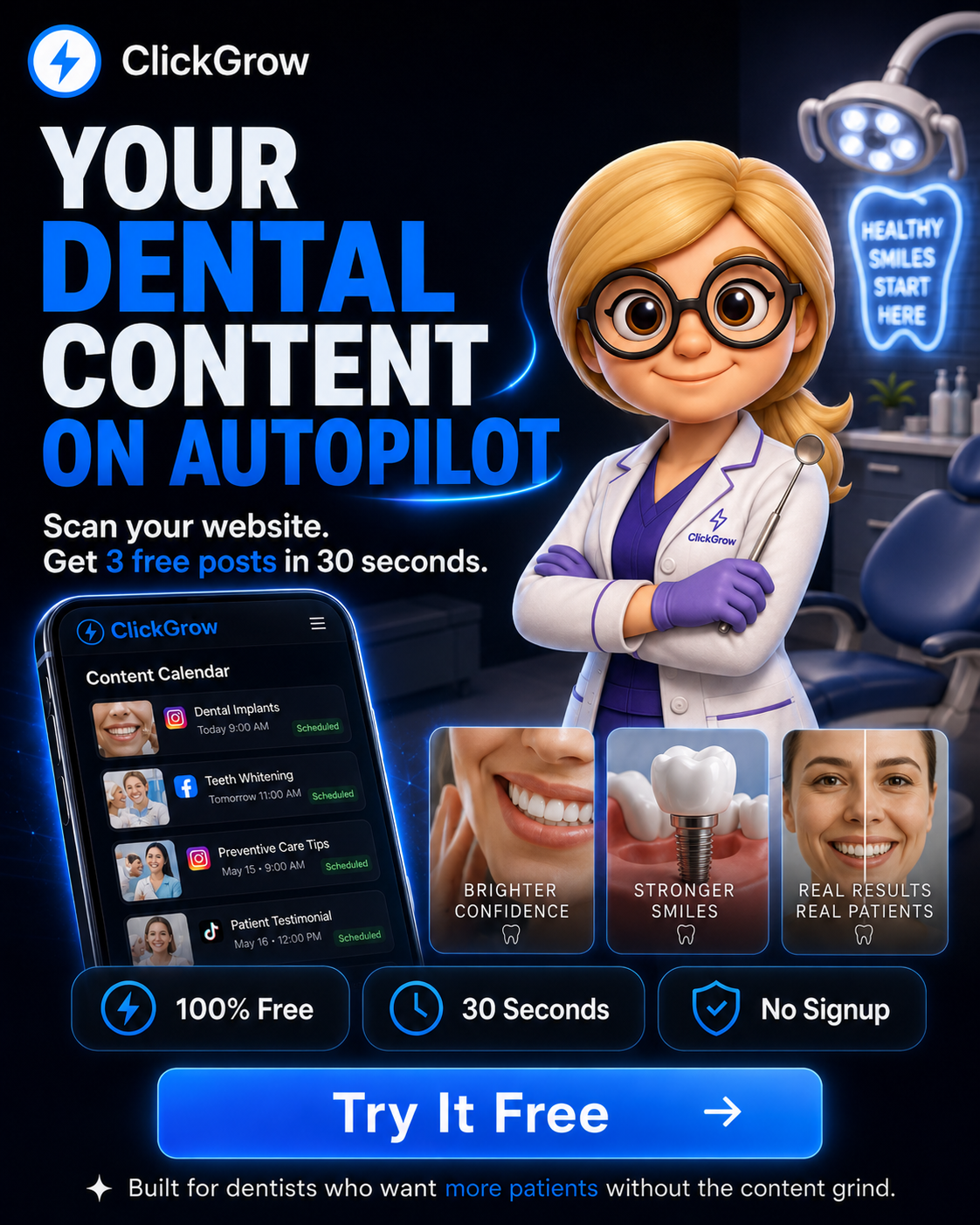 ClickGrow AI Facebook ad