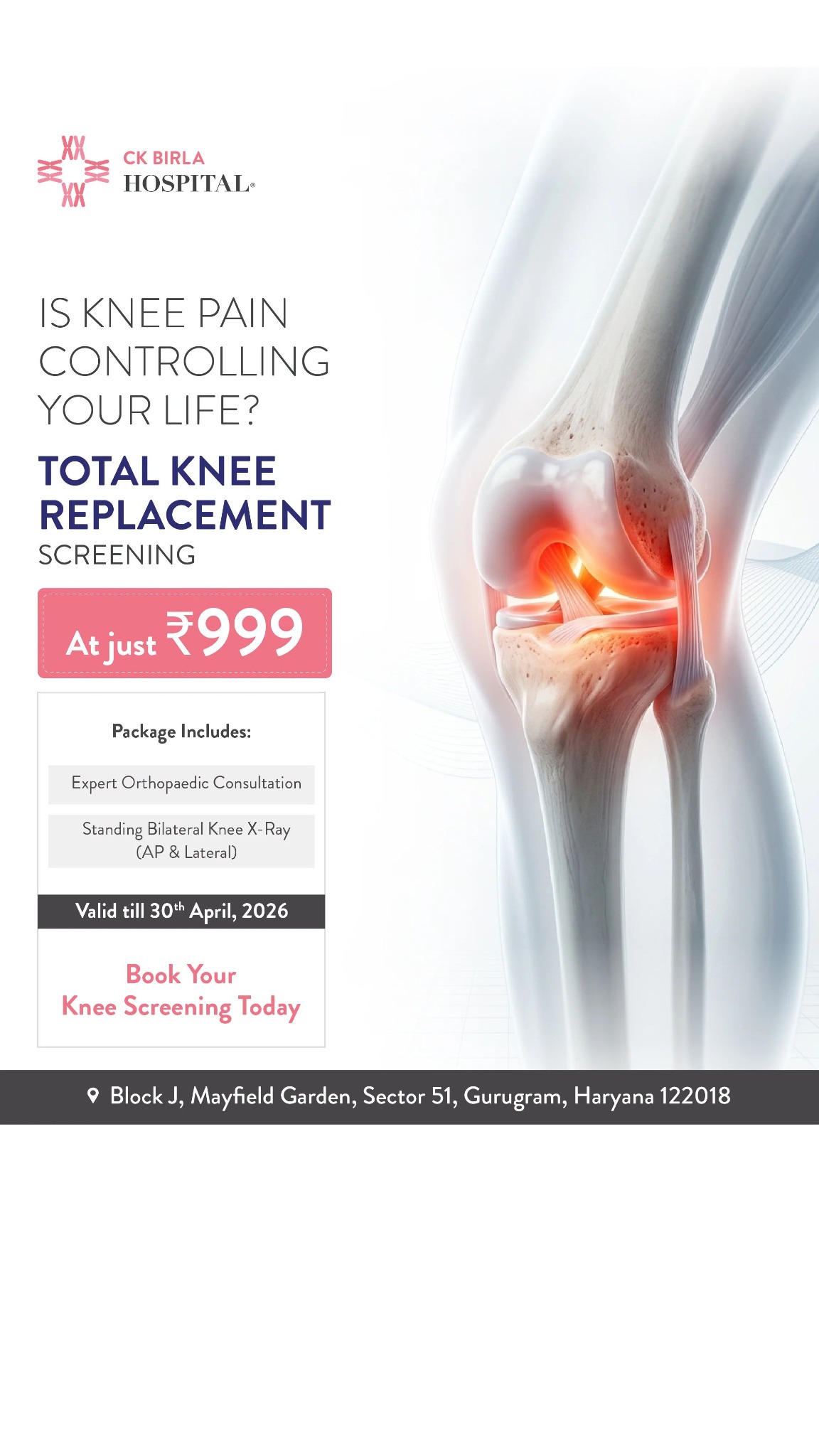 CK Birla Hospital Facebook ad