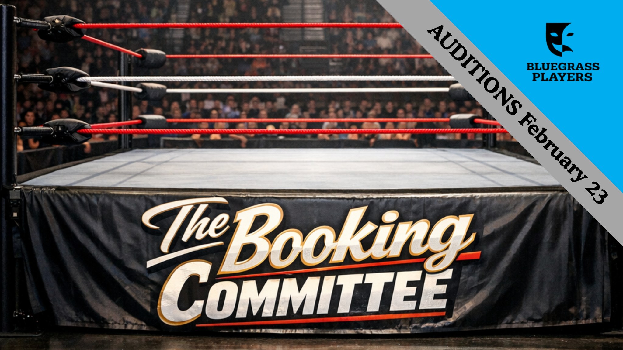 The Spotlight Playhouse Facebook ad: AUDITIONS: The Booking Committee