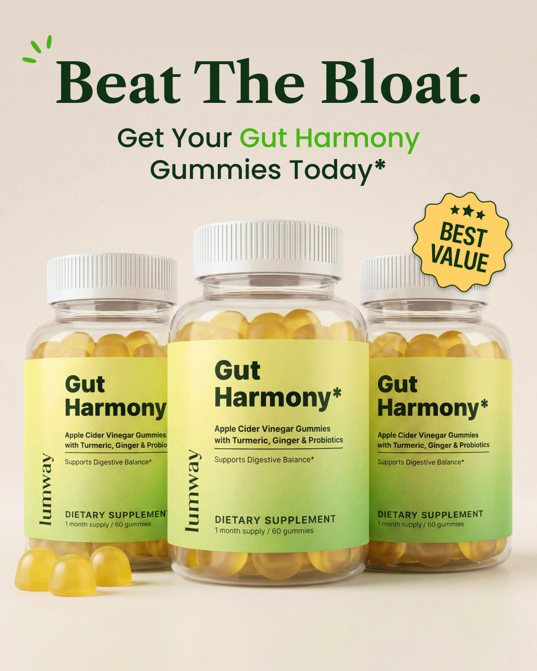 Lumway Facebook ad: Don’t Settle for Heavy Stomach & Bloating After Meals