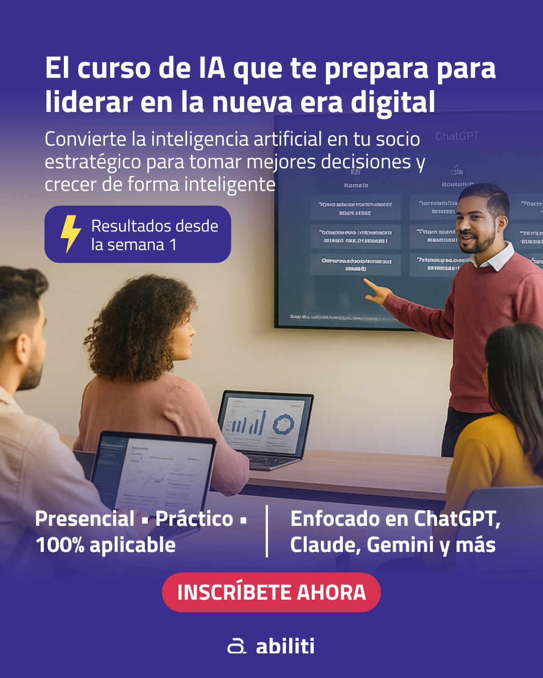 Abiliti Mexicali Facebook ad: Cursos presenciales. Resultados reales.