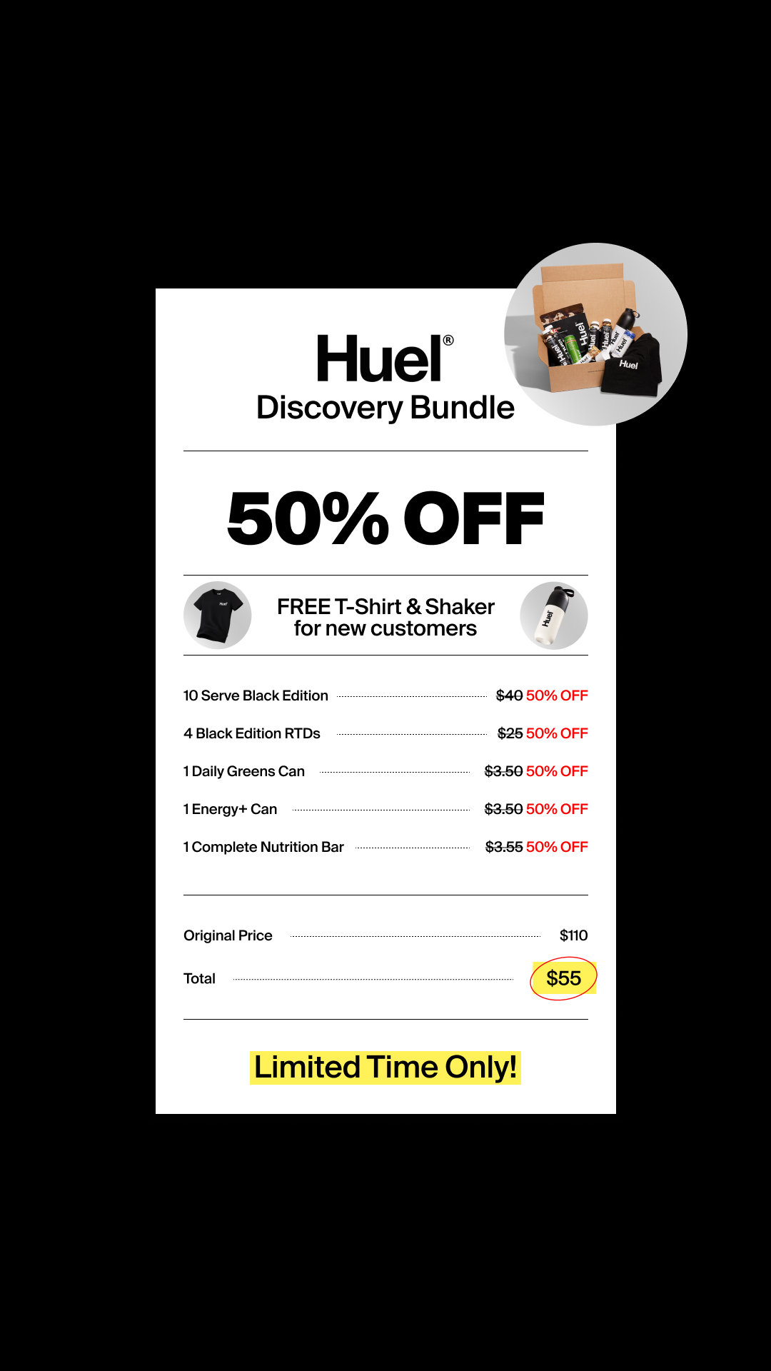 Huel Facebook ad