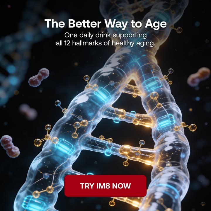 IM8 Global Facebook ad: Longevity Starts at the Cellular Level