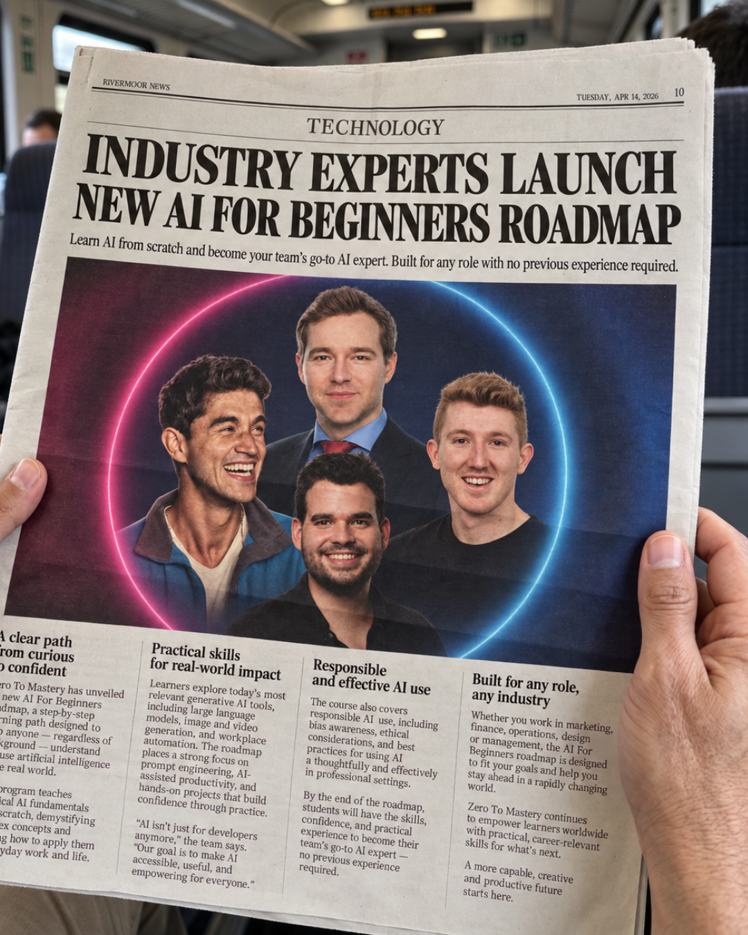 Zero To Mastery Facebook ad: How To ACTUALLY Use AI at Work