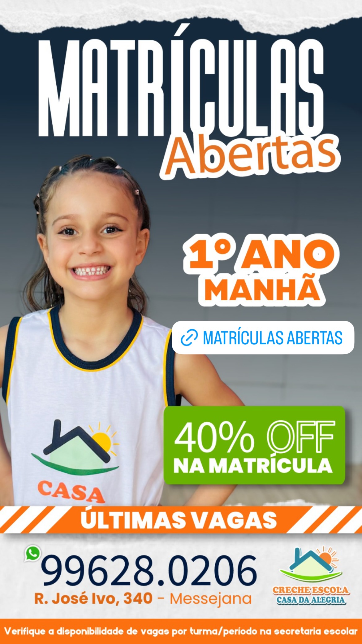 Creche Escola Casa da Alegria Facebook ad: casadaalegria - Link in Bio & Creator Tools | Beacons