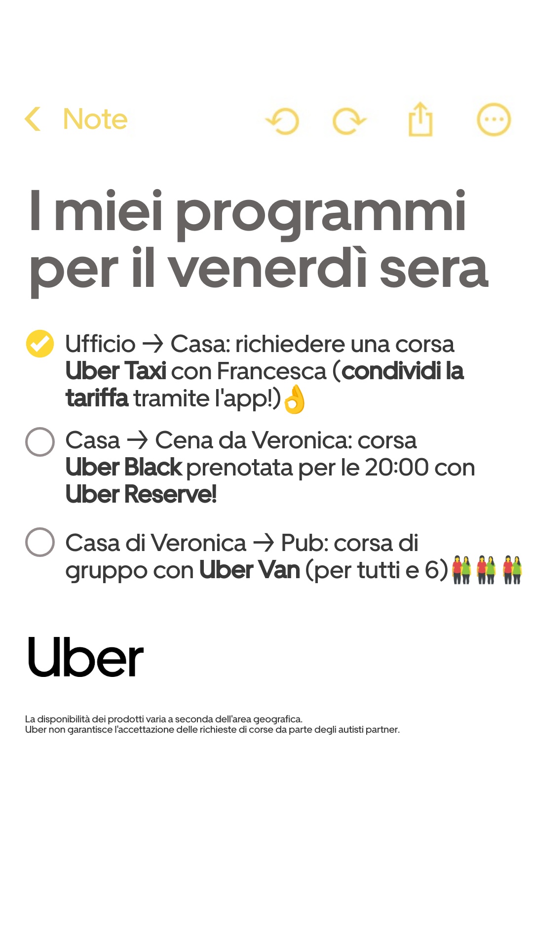 Uber Facebook ad