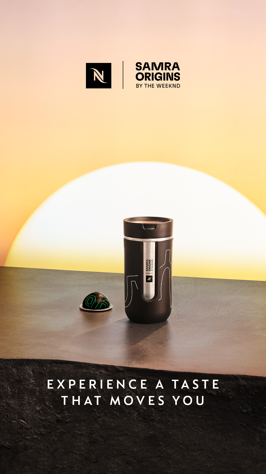 Nespresso Facebook ad: Coffee, wherever the moment takes you.