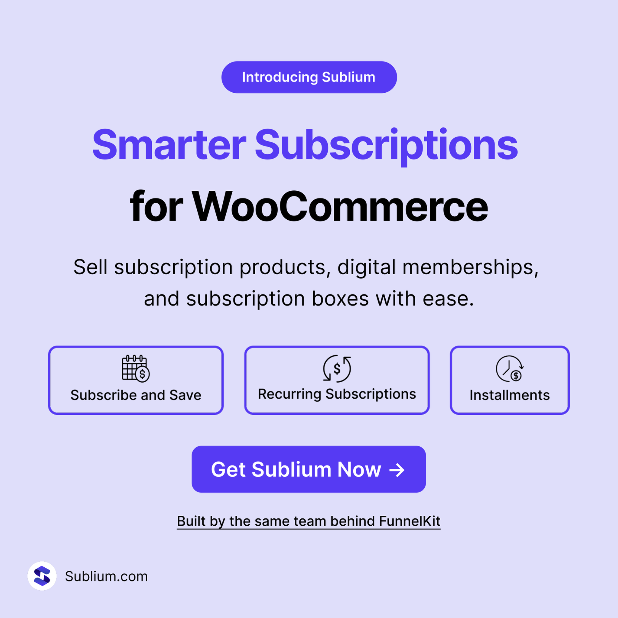 Sublium Facebook ad: Tired of losing customers after their first order?