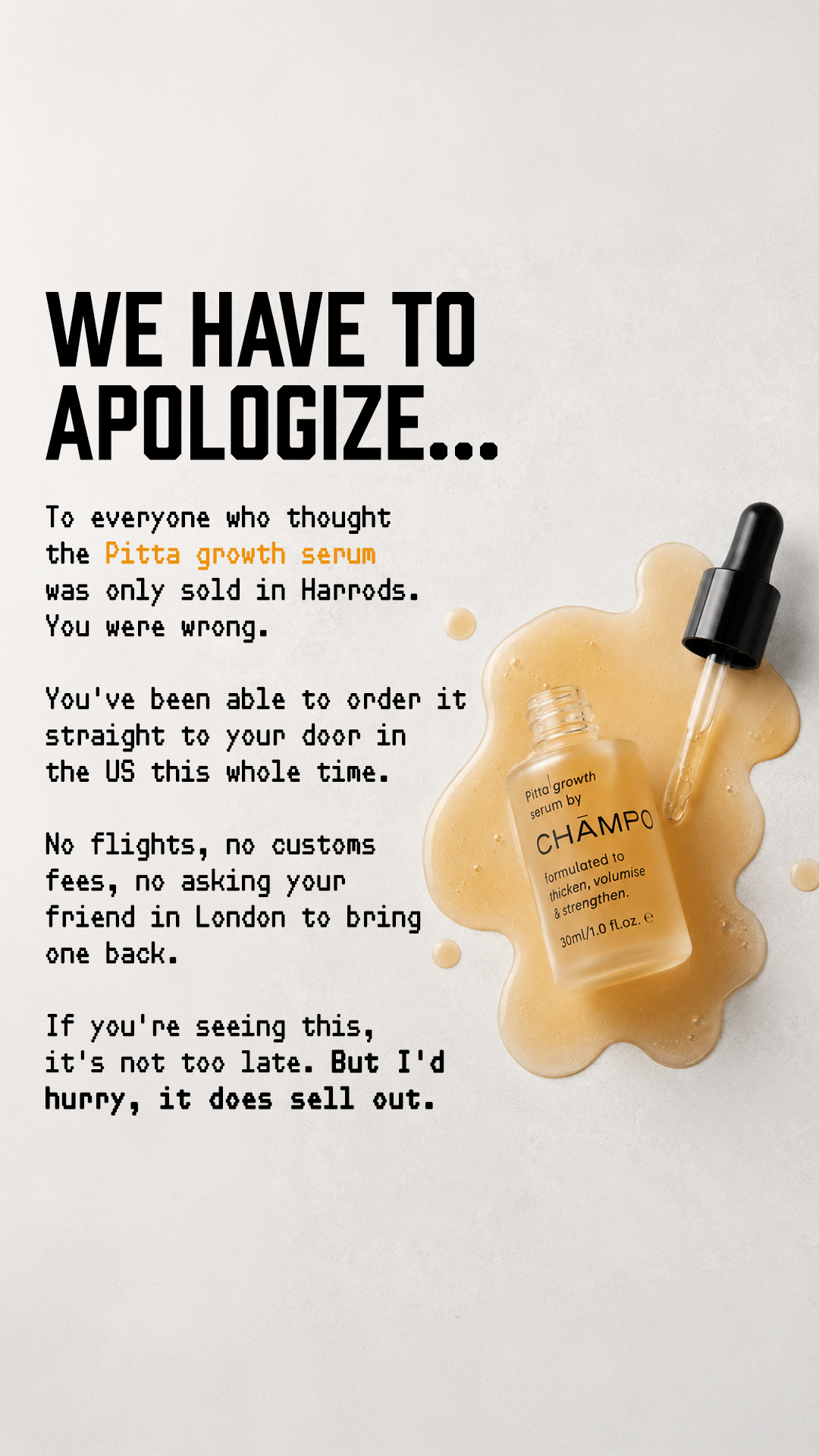 Chāmpo Haircare Facebook ad