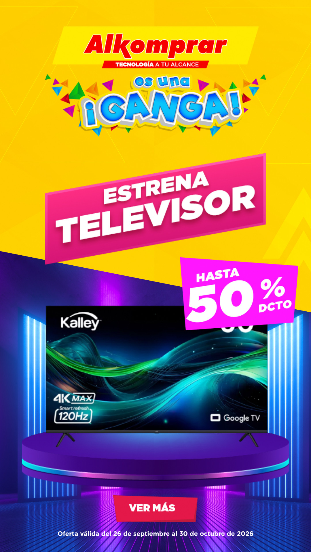 Alkomprar Facebook ad: Ofertas Mega Tecno
