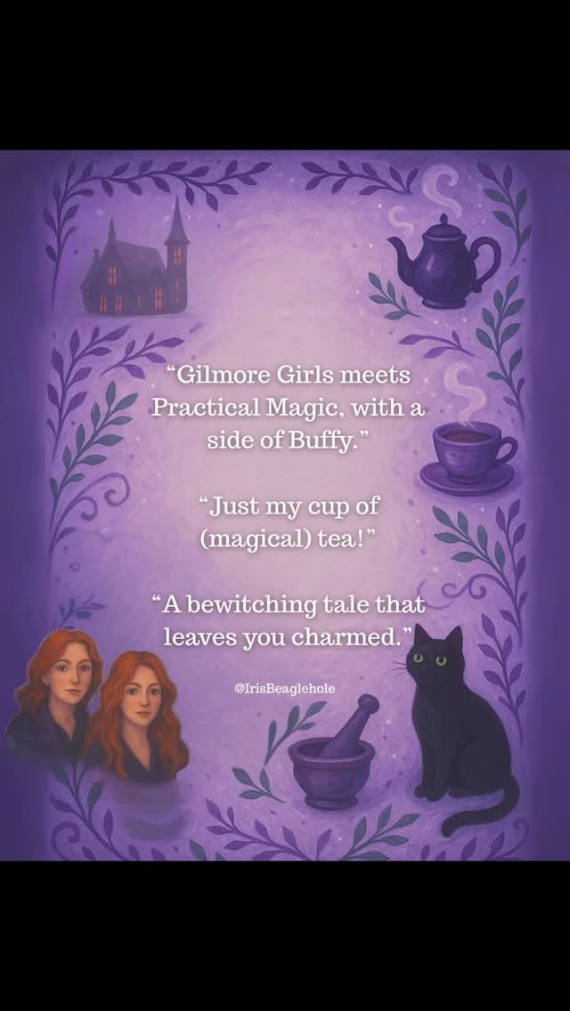 Iris Beaglehole - witchy mystery books Facebook ad: What are your favourite things about the Myrtlewood…