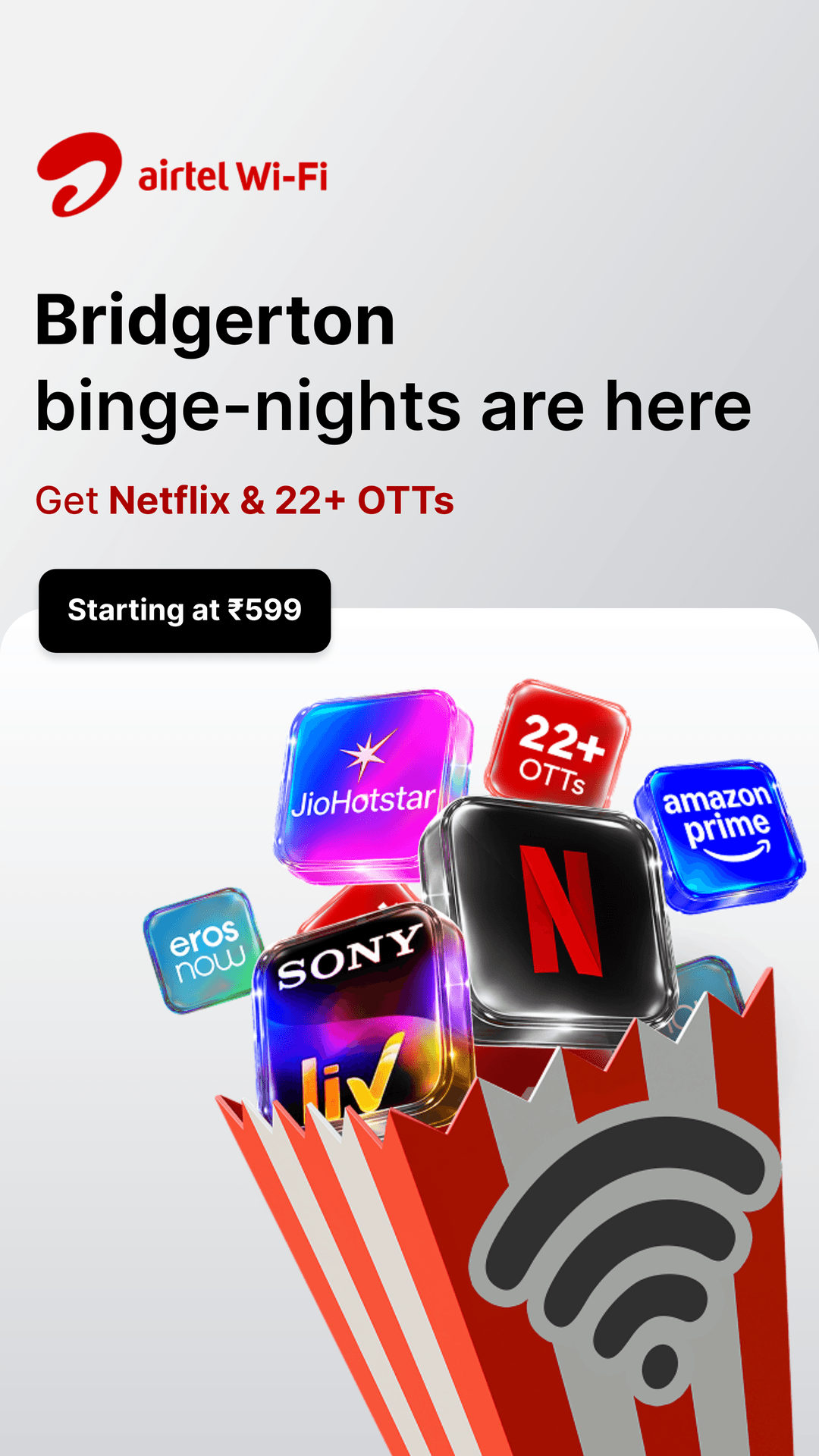 Airtel Xstream Fiber Facebook ad