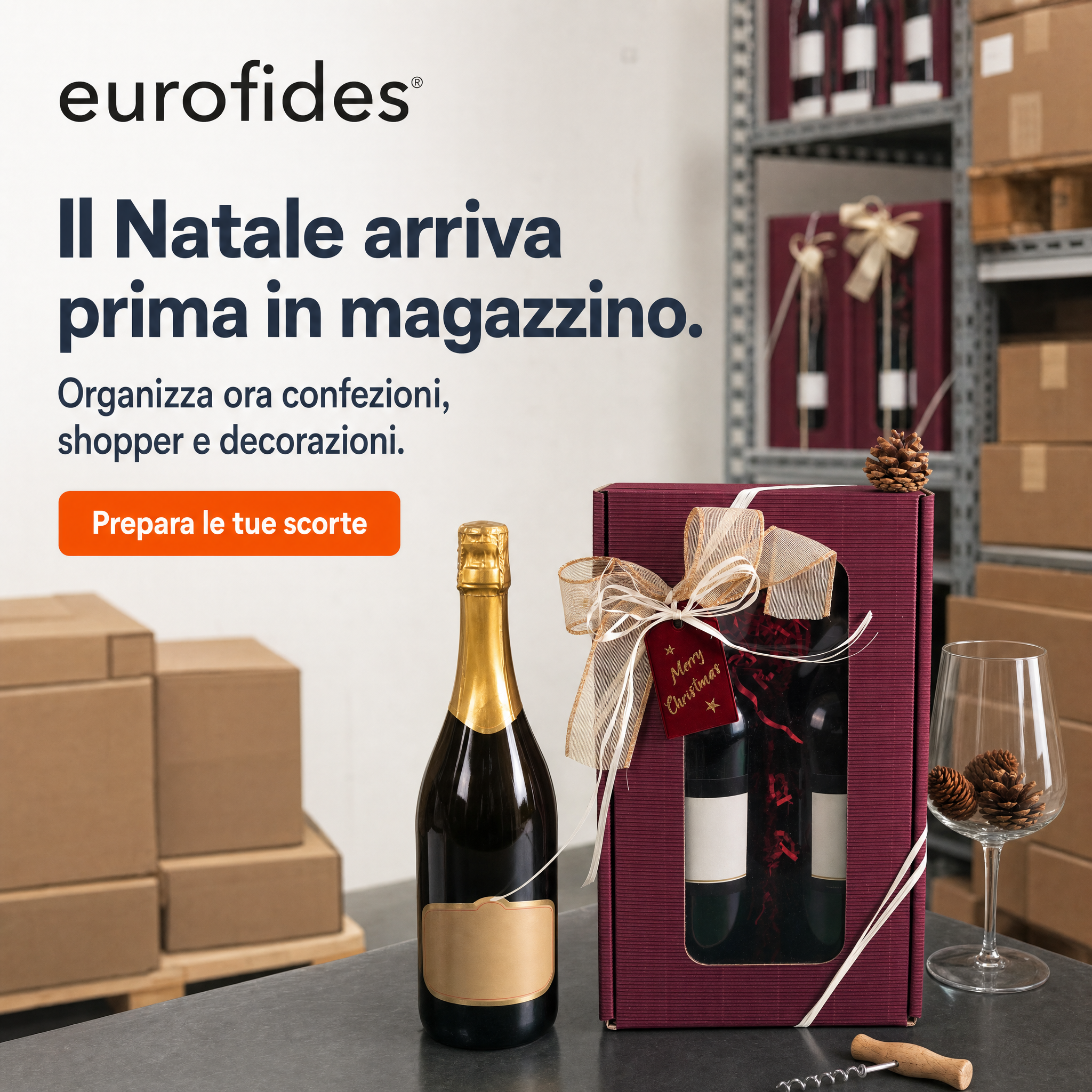 Eurofides S.r.l. Facebook ad: Prepara ora le scorte di Natale