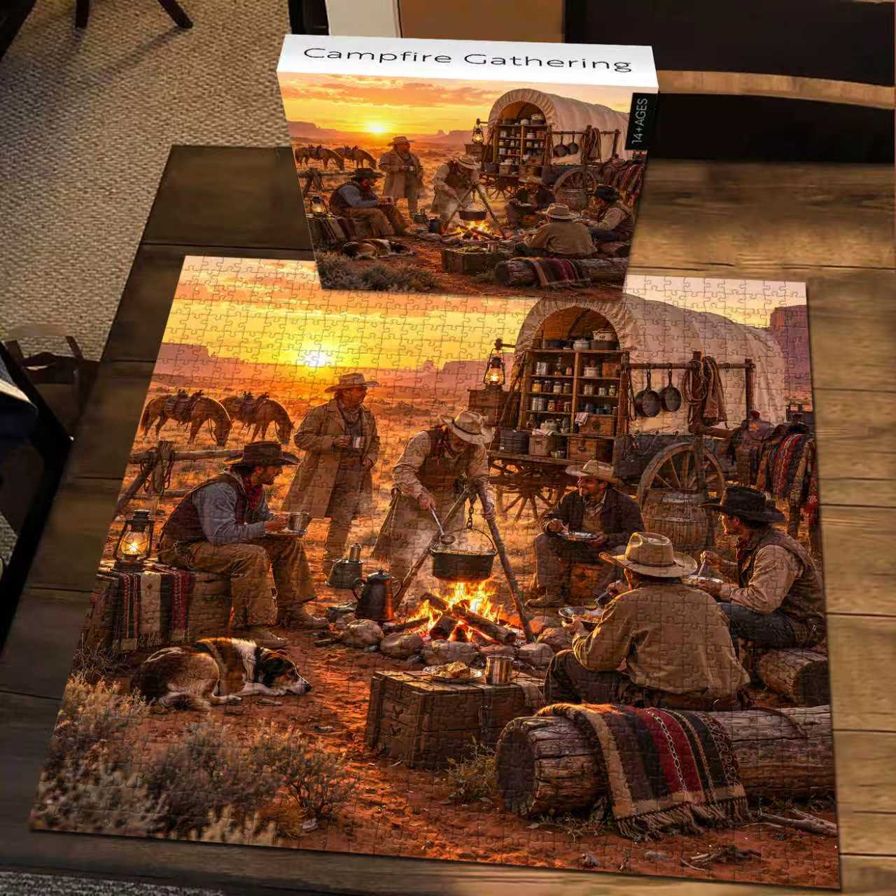 Puzzlepickup Facebook ad: Campfire Gathering Jigsaw Puzzle 1000 Pieces