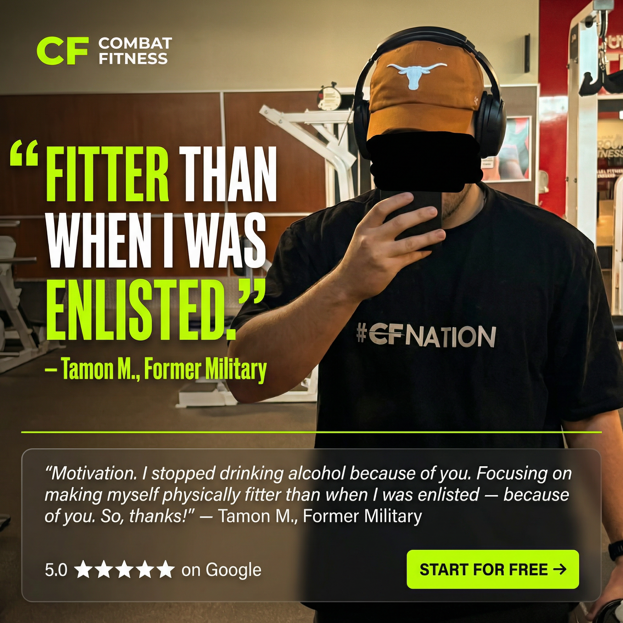 Combat Fitness Facebook ad