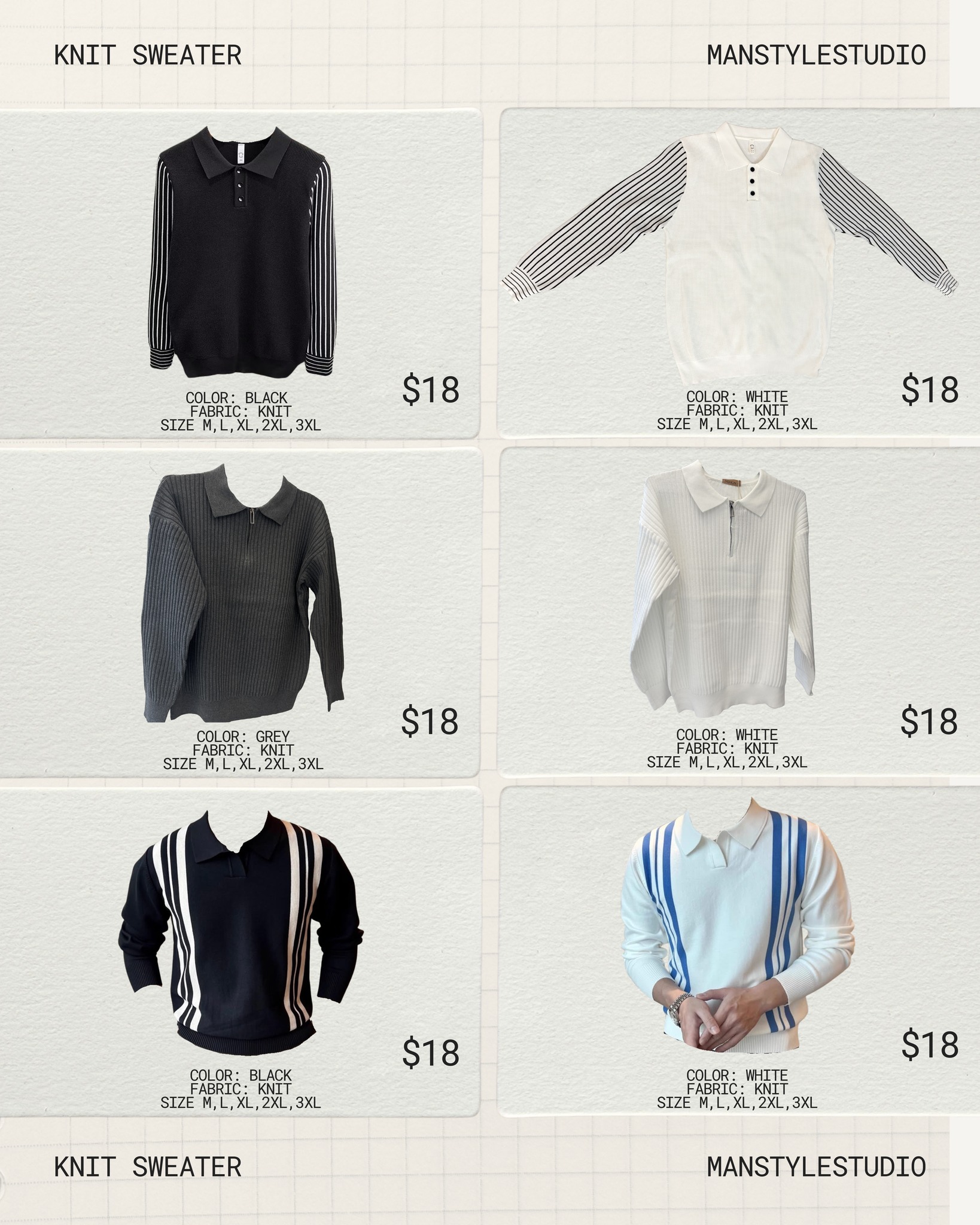 ManStyle.Cambodia Facebook ad: Men's Sweater Collection ស្តុកថ្មី ទាន់សម័យបំផុត!