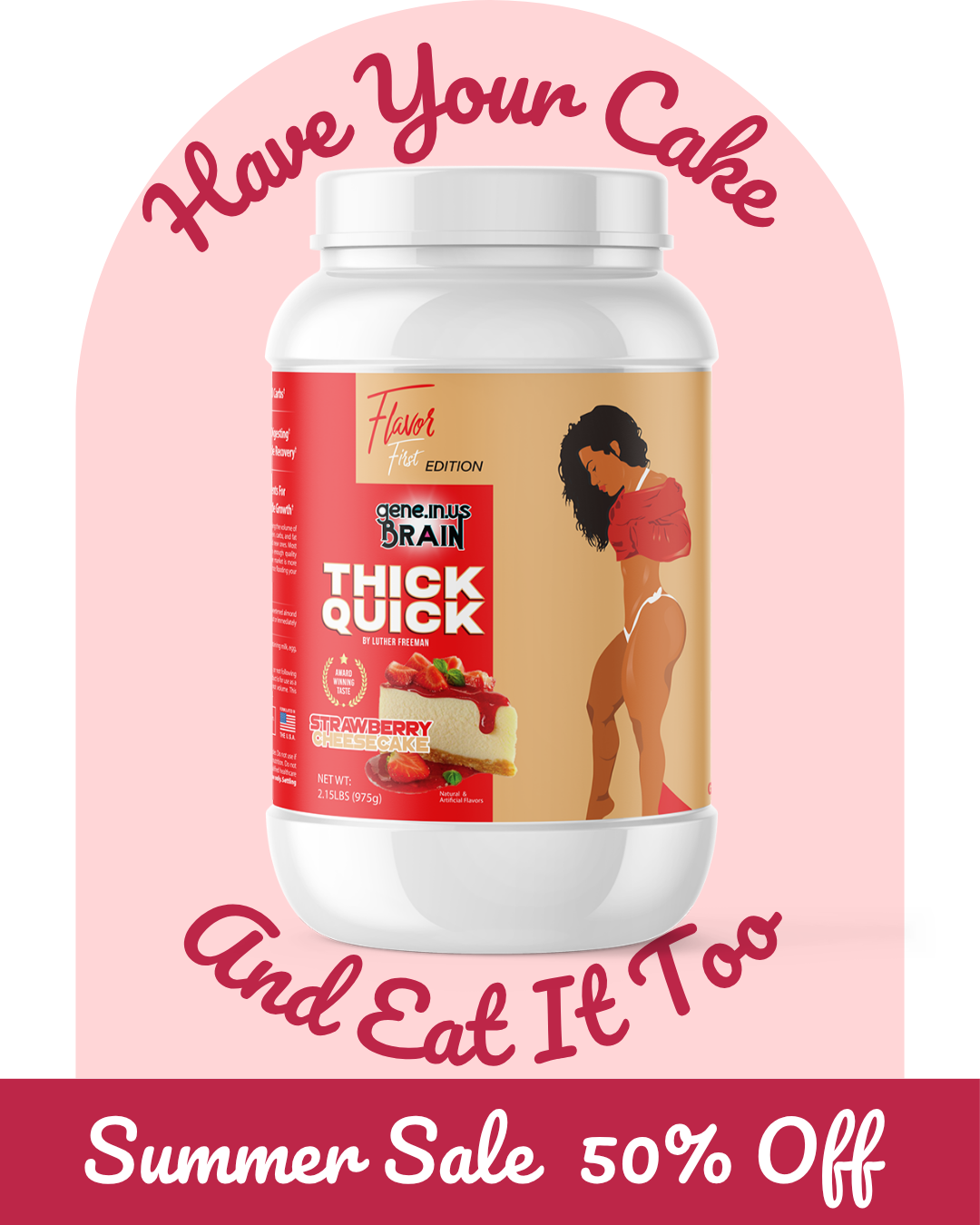 Gene.In.Us Facebook ad: Your Body Goals Deserve Better Protein