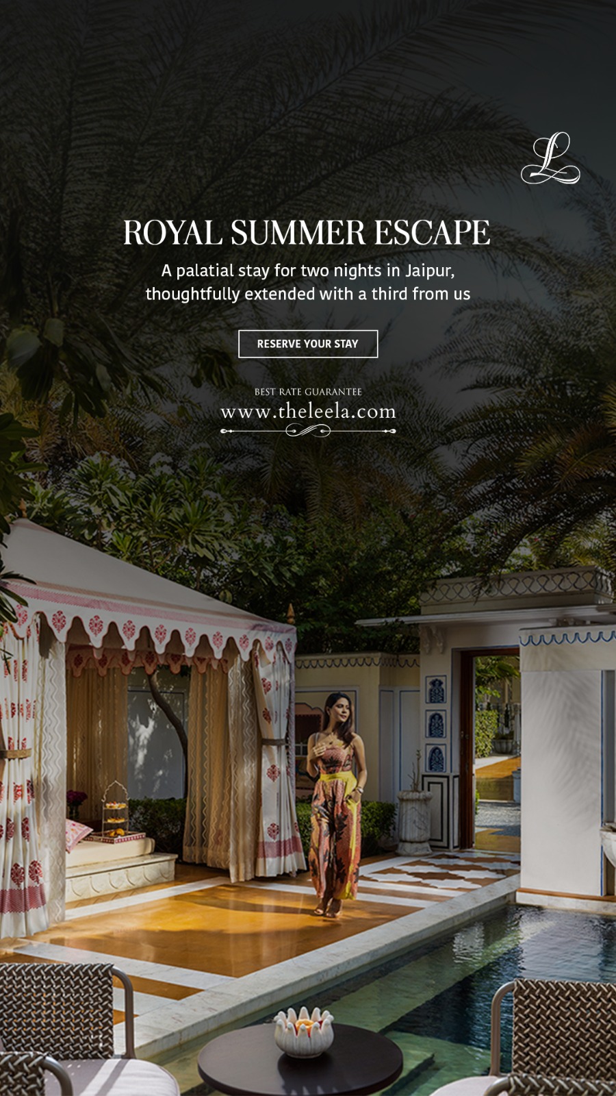 The Leela Palace Jaipur Facebook ad from Mar 12, 2026