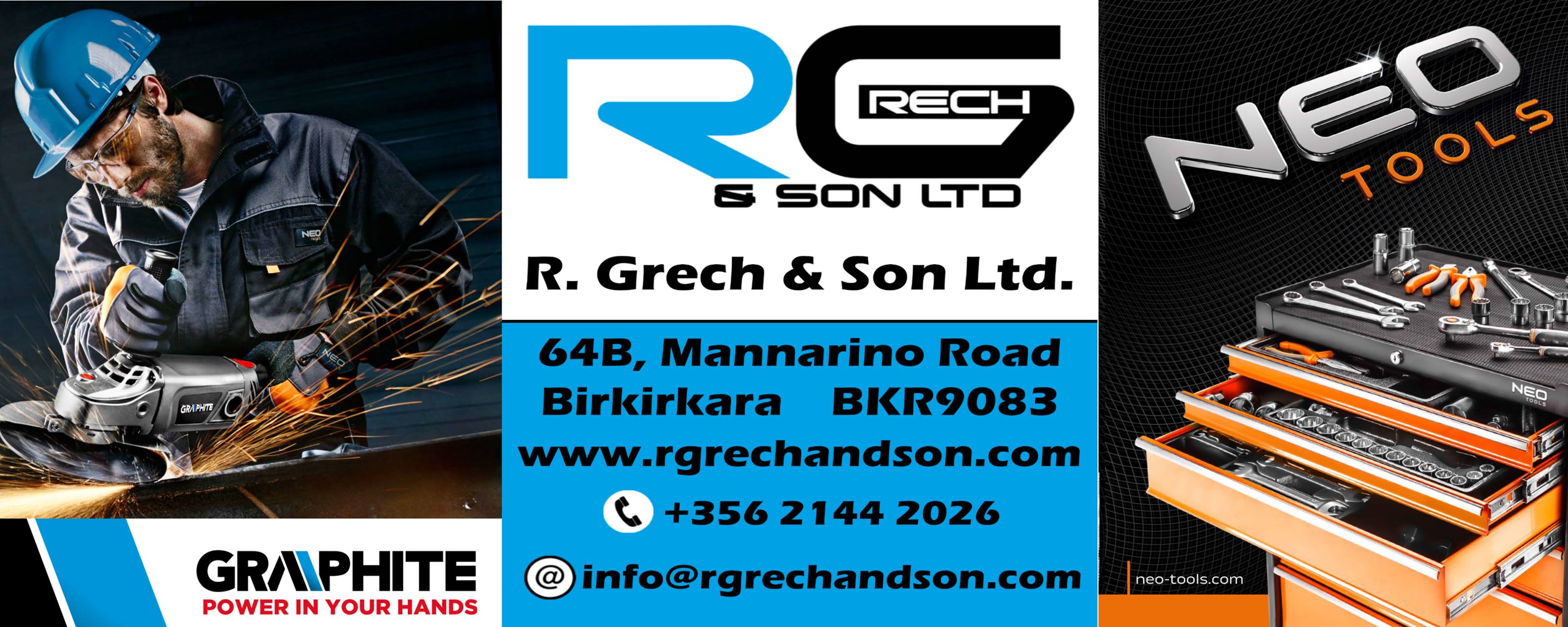 R. Grech And Son Ltd. Facebook ad: Leading Importer & Distributor of Tools In Malta