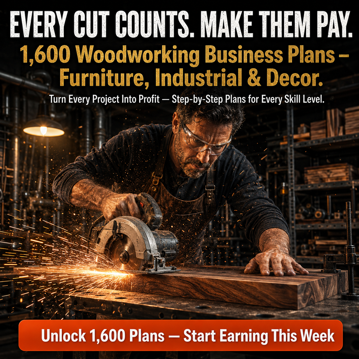 Expert Academy Facebook ad: Why do some hobbyists build perfect furniture on their…
