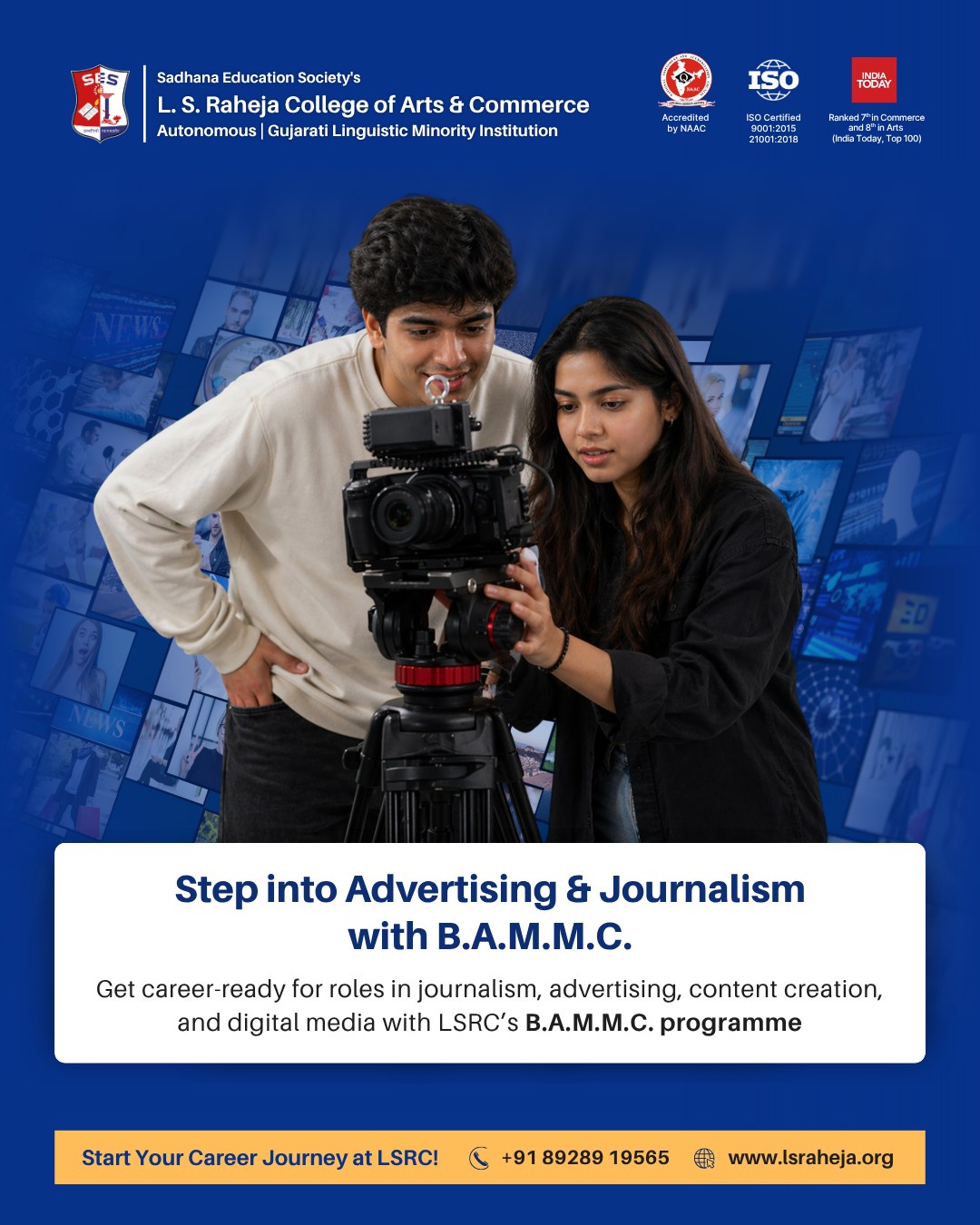 L. S. Raheja College of Arts & Commerce Facebook ad: Dive into the world of Media, Sociology, Psychology…
