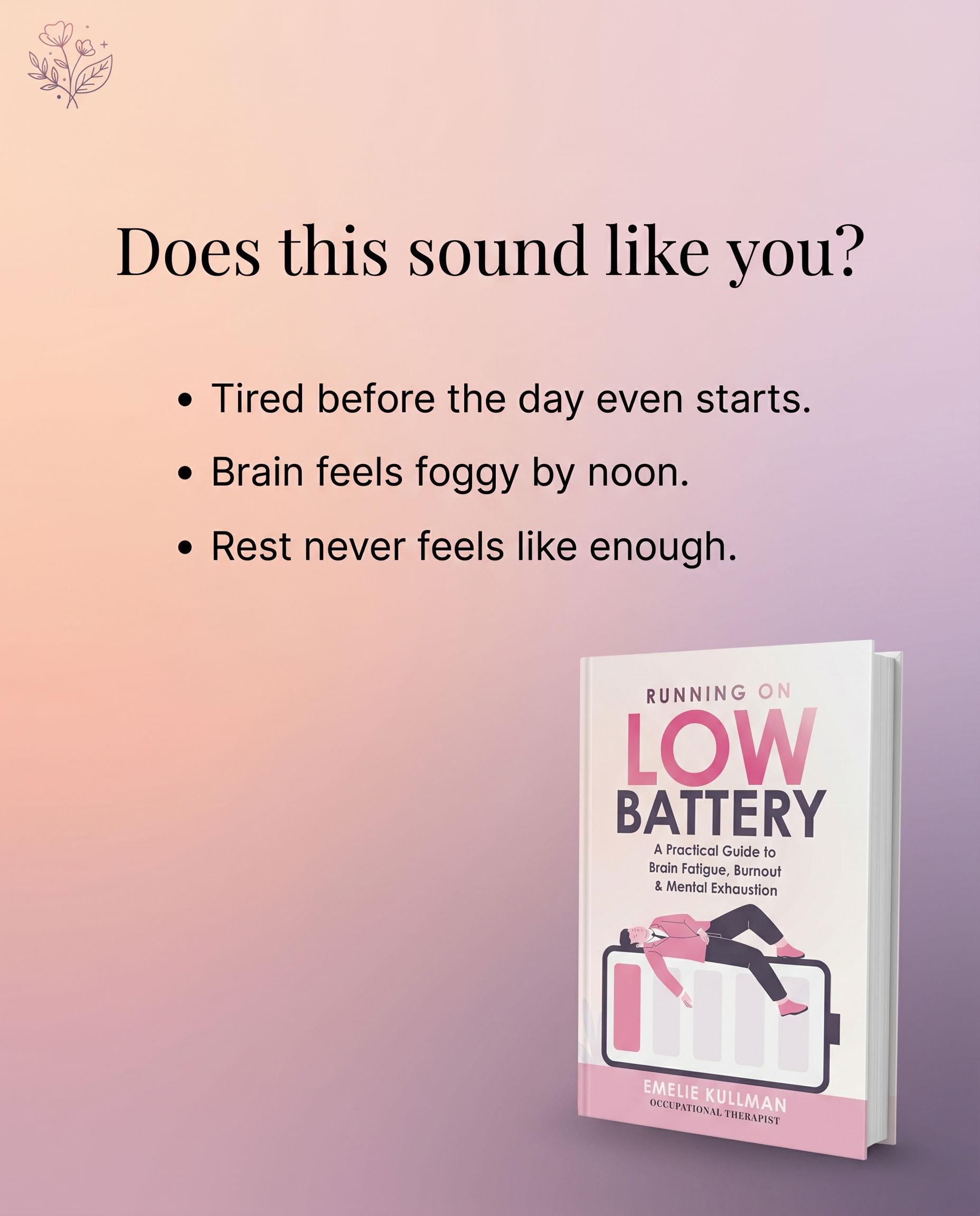 Running on Low Battery Facebook ad: Does this sound like you?