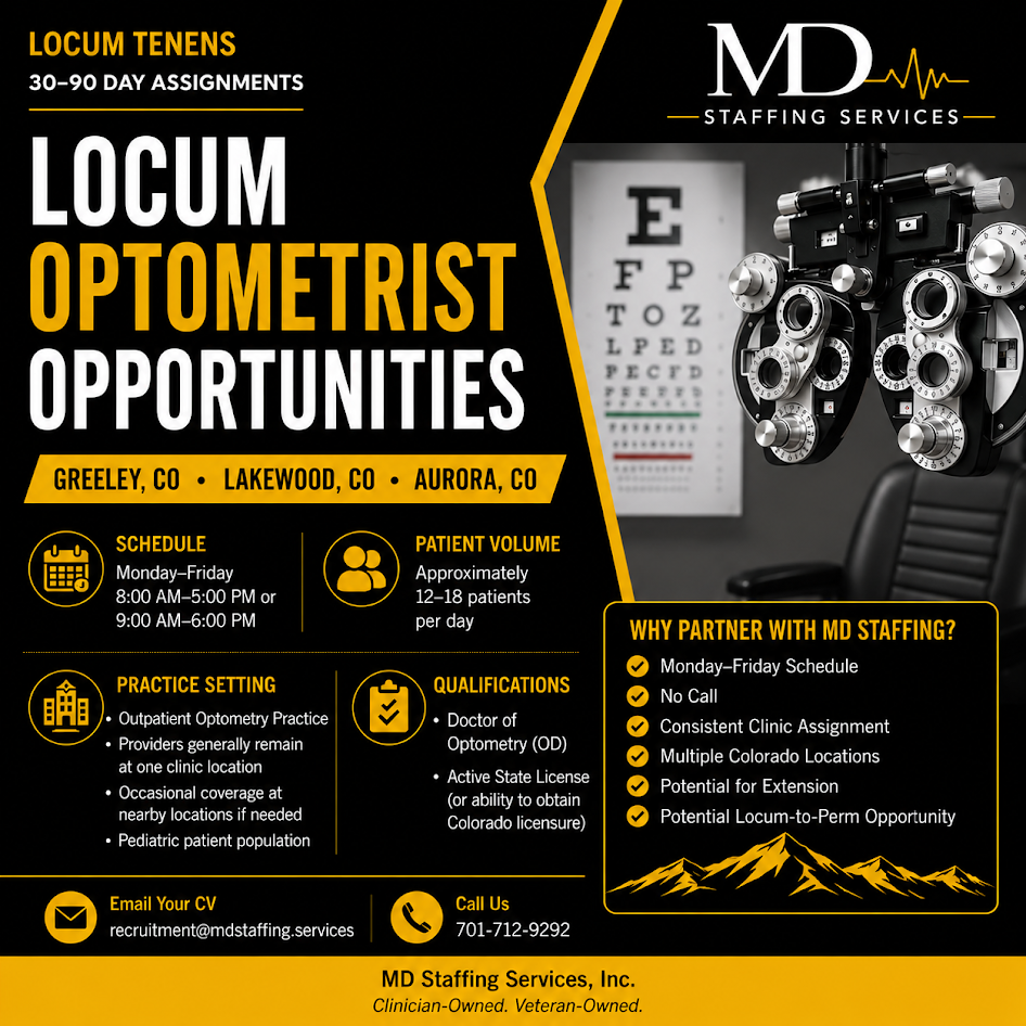 MD Staffing Services Facebook ad: MD Staffing Services is actively recruiting Locum…
