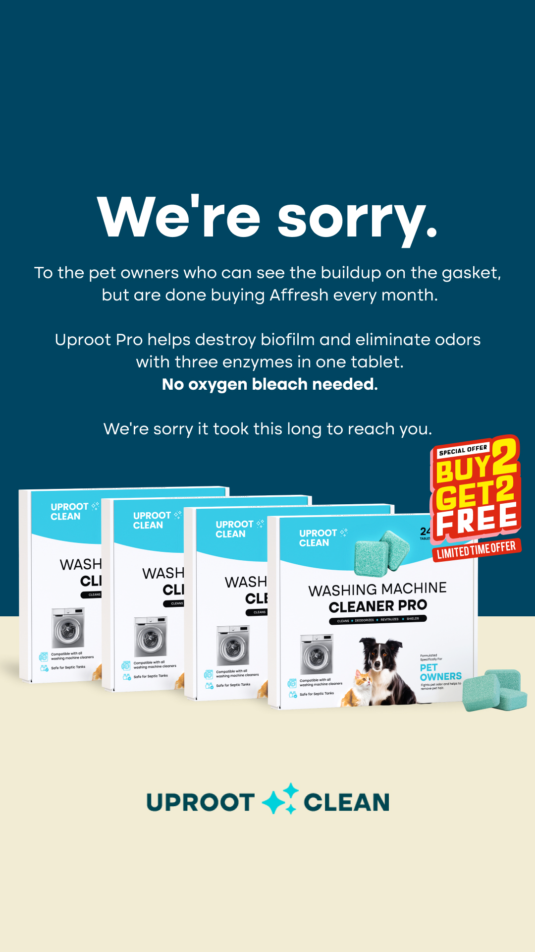 Uproot Clean Facebook ad