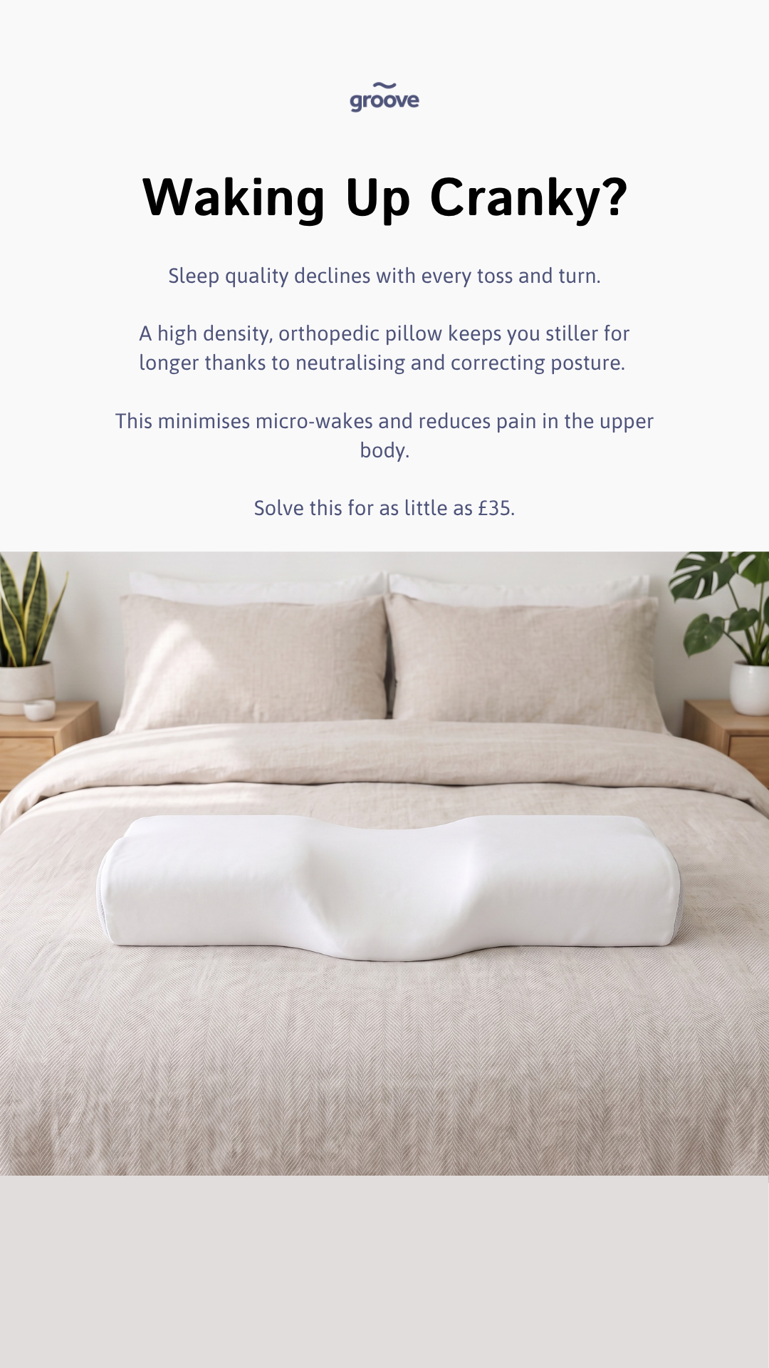 Neck Pain Relief with the Groove Pillow Facebook ad: Best Pillow for Neck Pain 2026