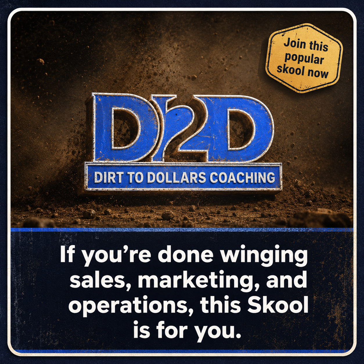 Skool Facebook ad
