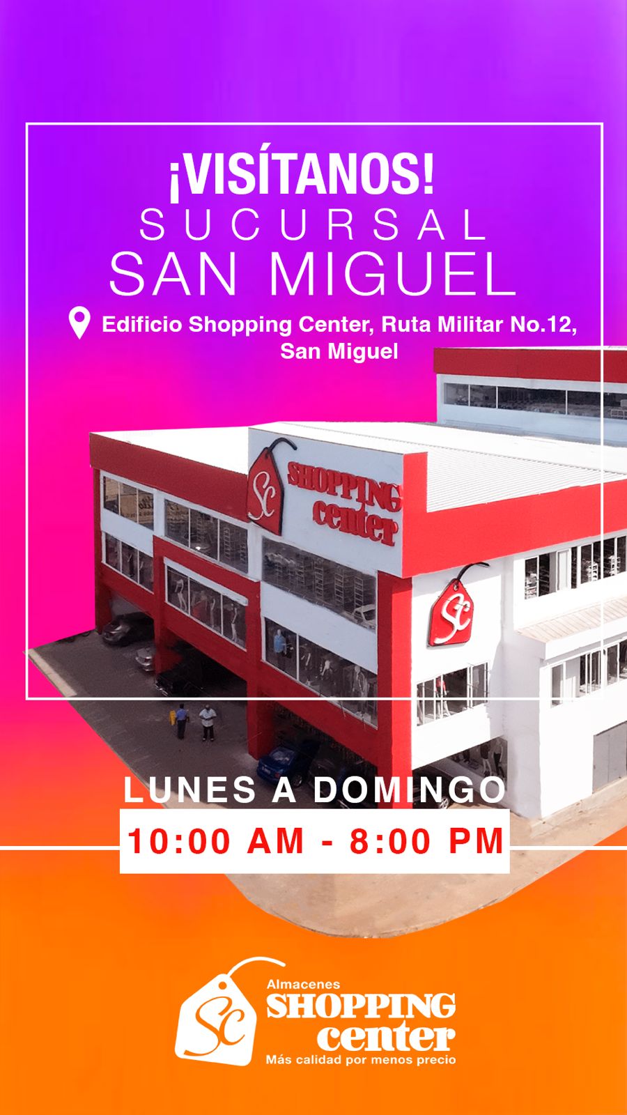 Almacenes Shopping Center El Salvador Facebook ad from Jan 19, 2026