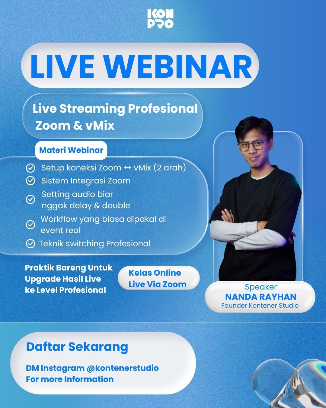 Kontener Multimedia Facebook ad: Integrasi vMix & Zoom Tanpa Trial-Error