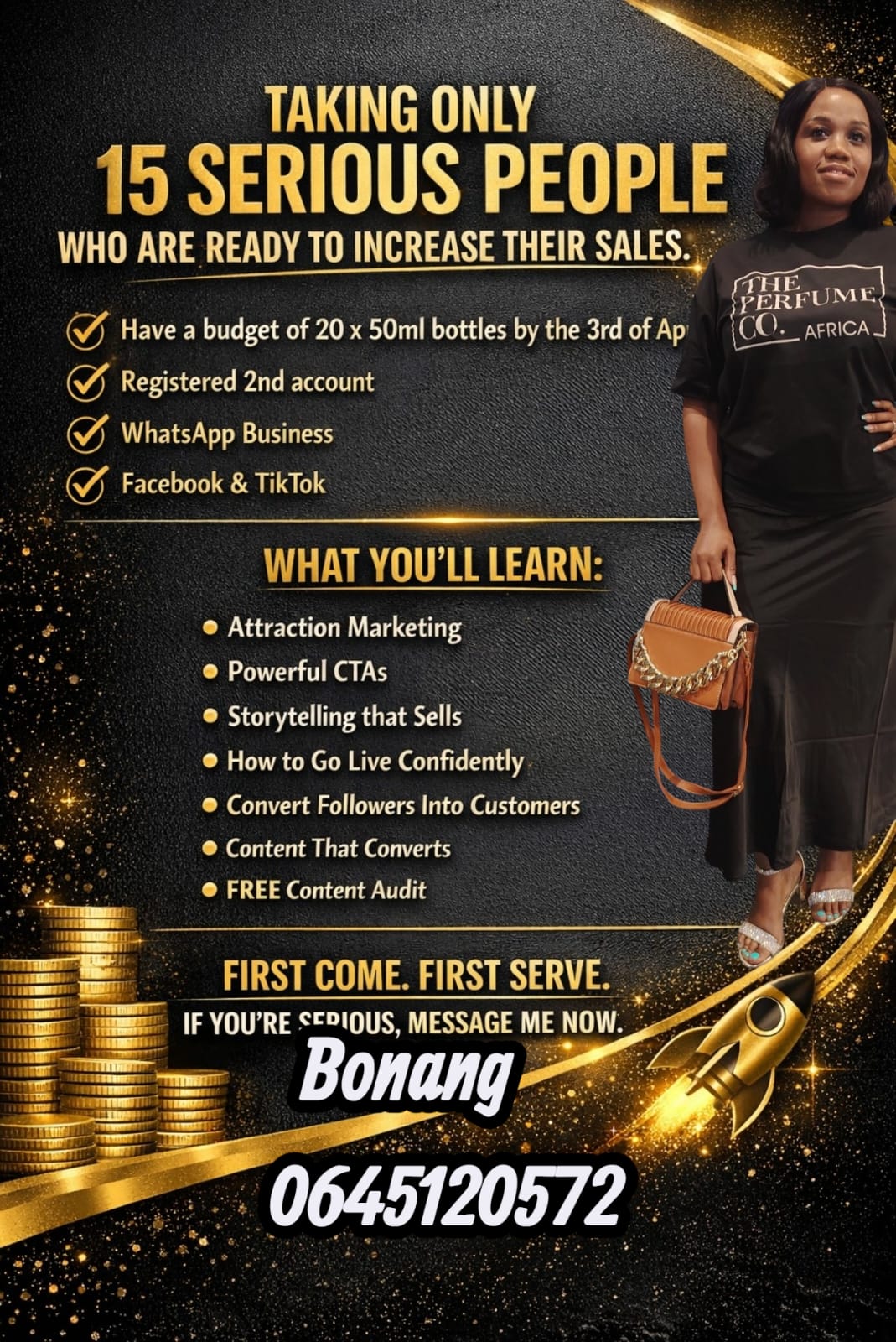 Bonang Tswidi Facebook ad: Join My Exclusive Mentorship