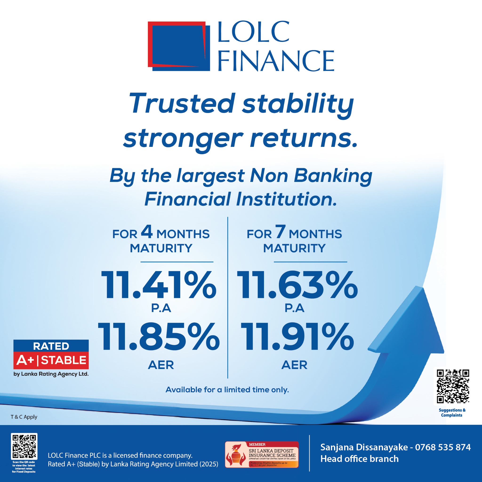 LOLC Finance Facebook ad: Trusted stability and stronger returns offered by the…