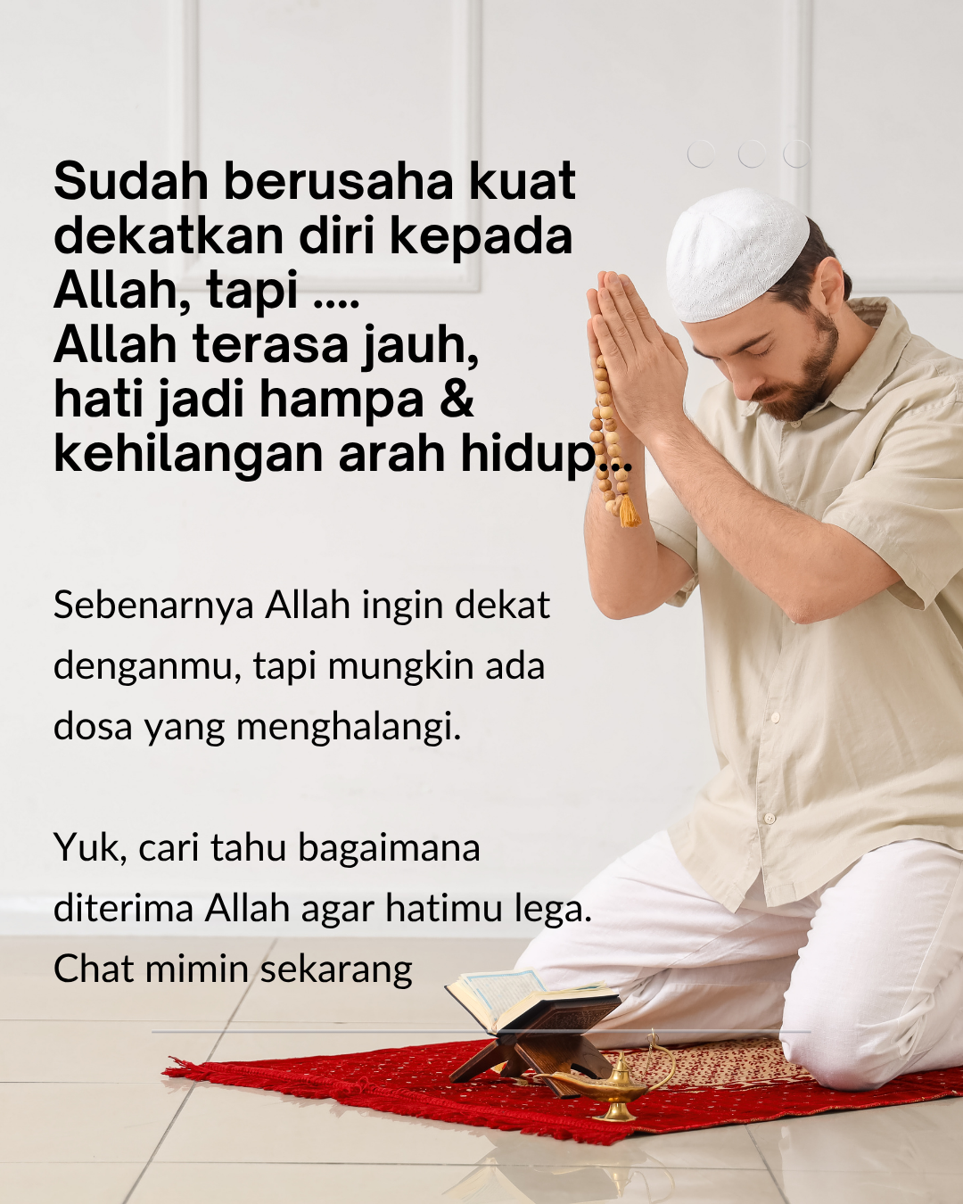 Diskusi Antar Agama Facebook ad: Sudah taat sholat dan beramal ibadah mengapa hati…