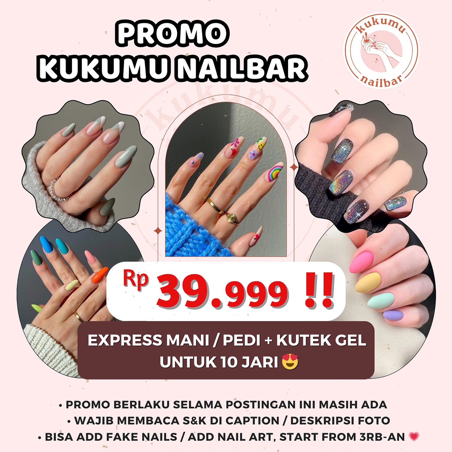 kukumu.nailbar Facebook ad: PROMO 39K UNTUK 10 JARI