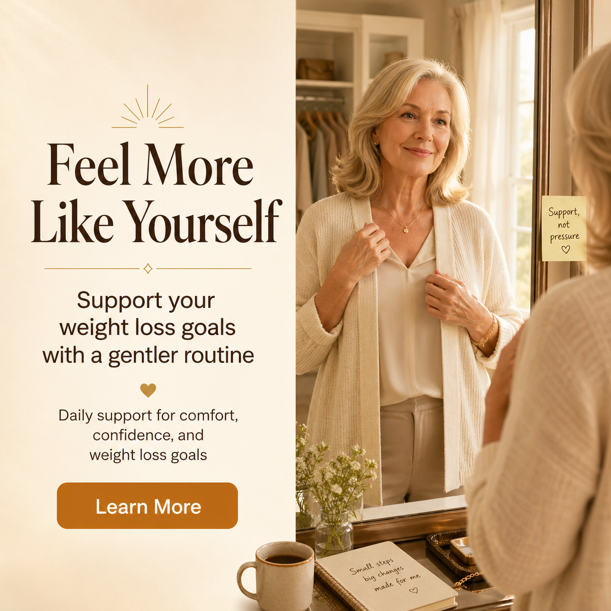 Dr Rebecca Collins - Weight Loss Coach Facebook ad: Not Another Harsh Fat-Burner