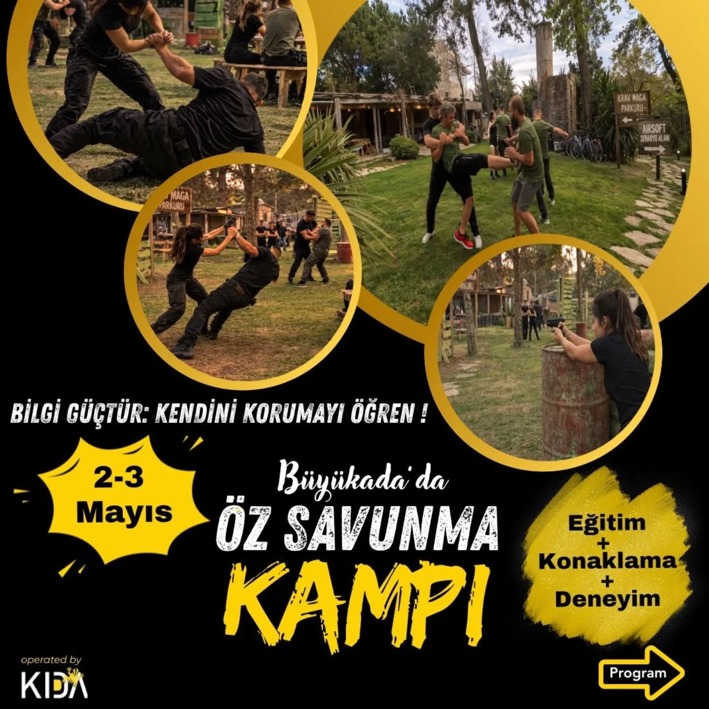Combat Krav Maga Türkiye Facebook ad: Şehir hayatının stresinden uzaklaşırken, gerçek hayatta…