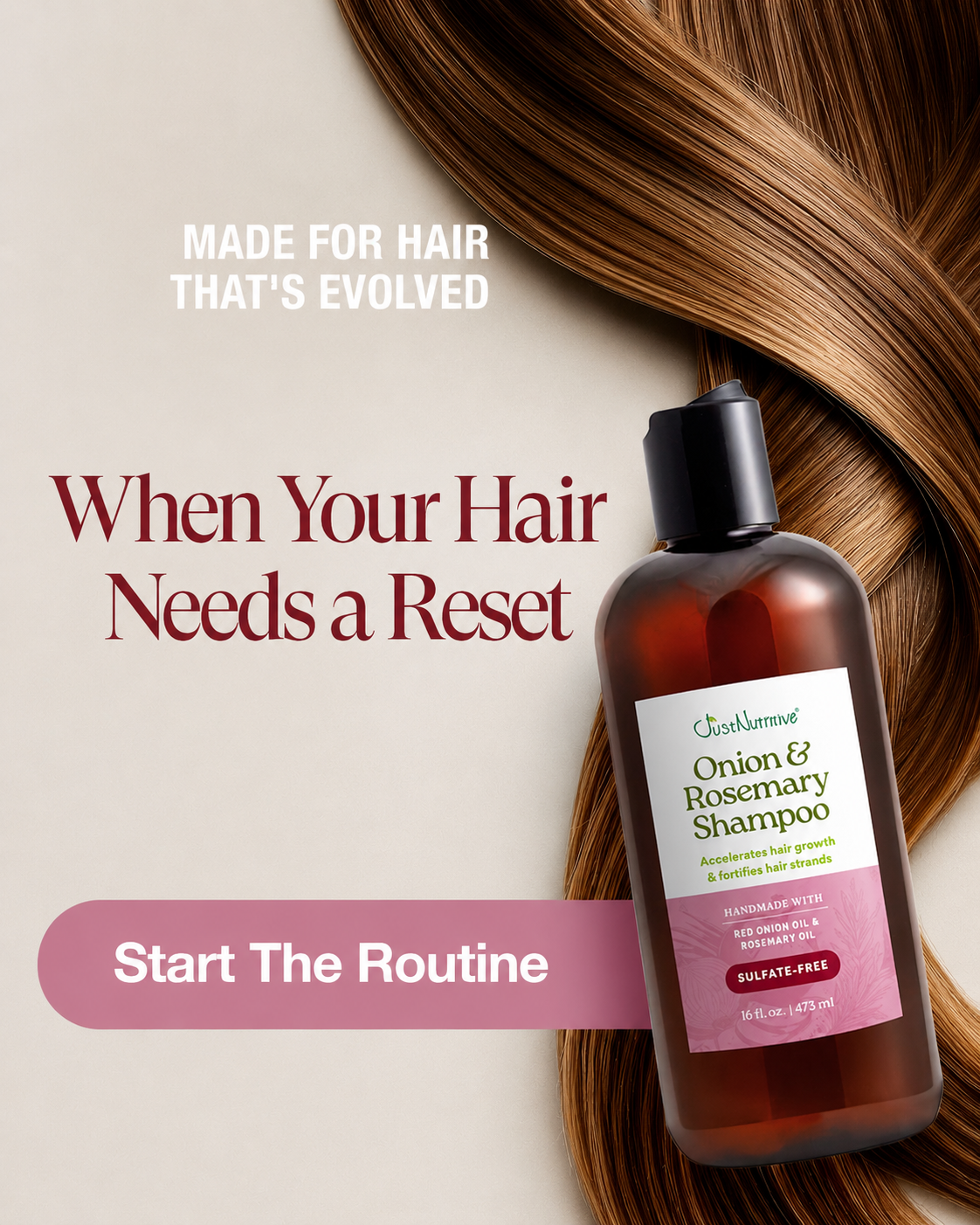 Just Nutritive Hair and Skin Care Facebook ad