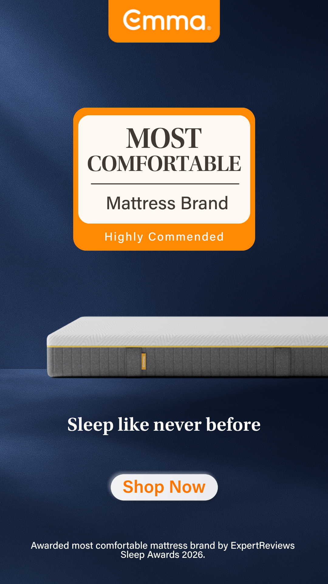 Emma Sleep UK Facebook ad