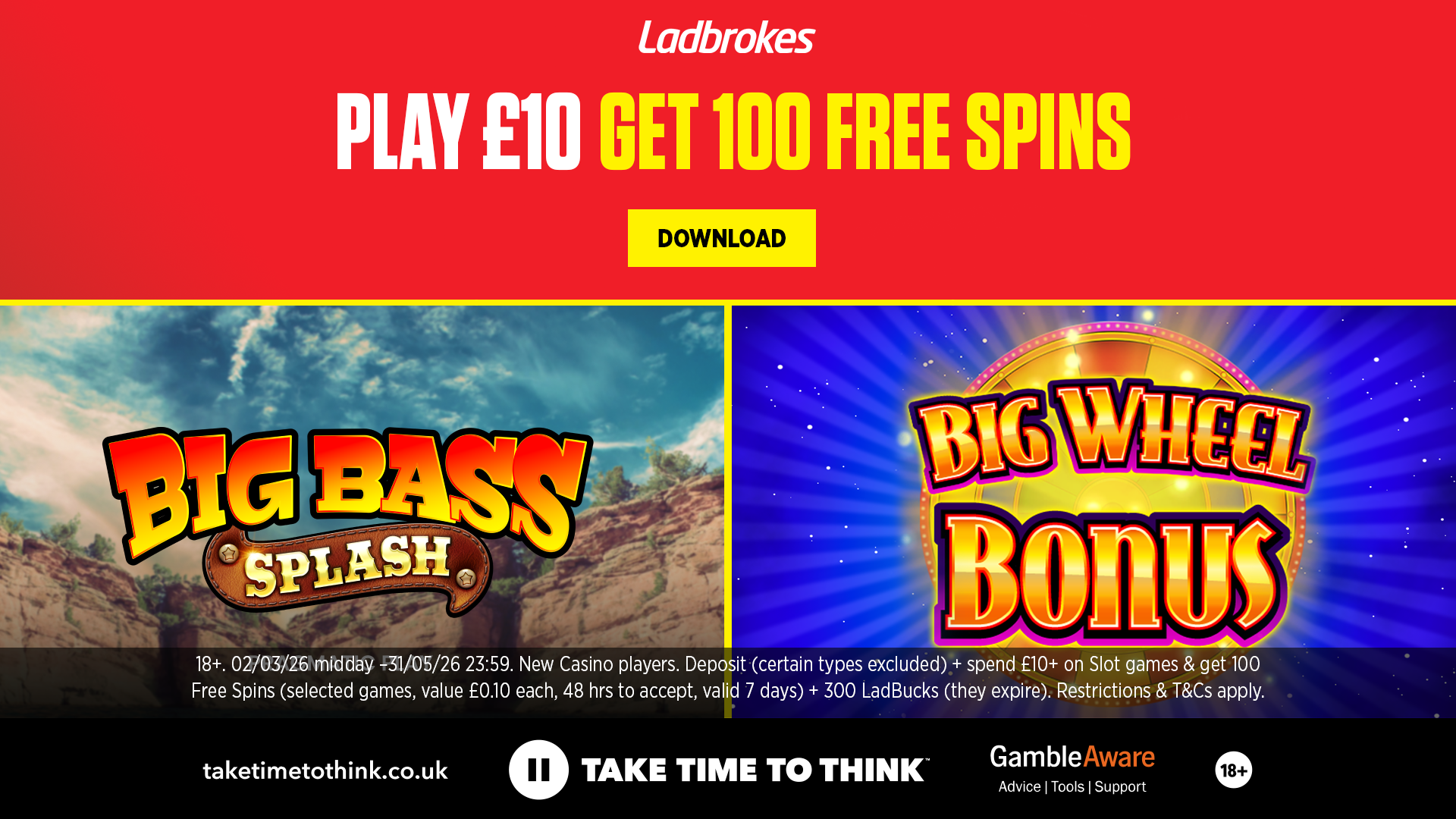 Ladbrokes Facebook ad