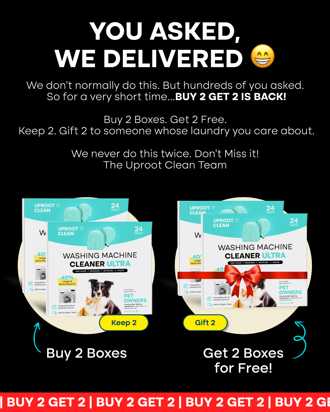 Uproot Clean Facebook ad