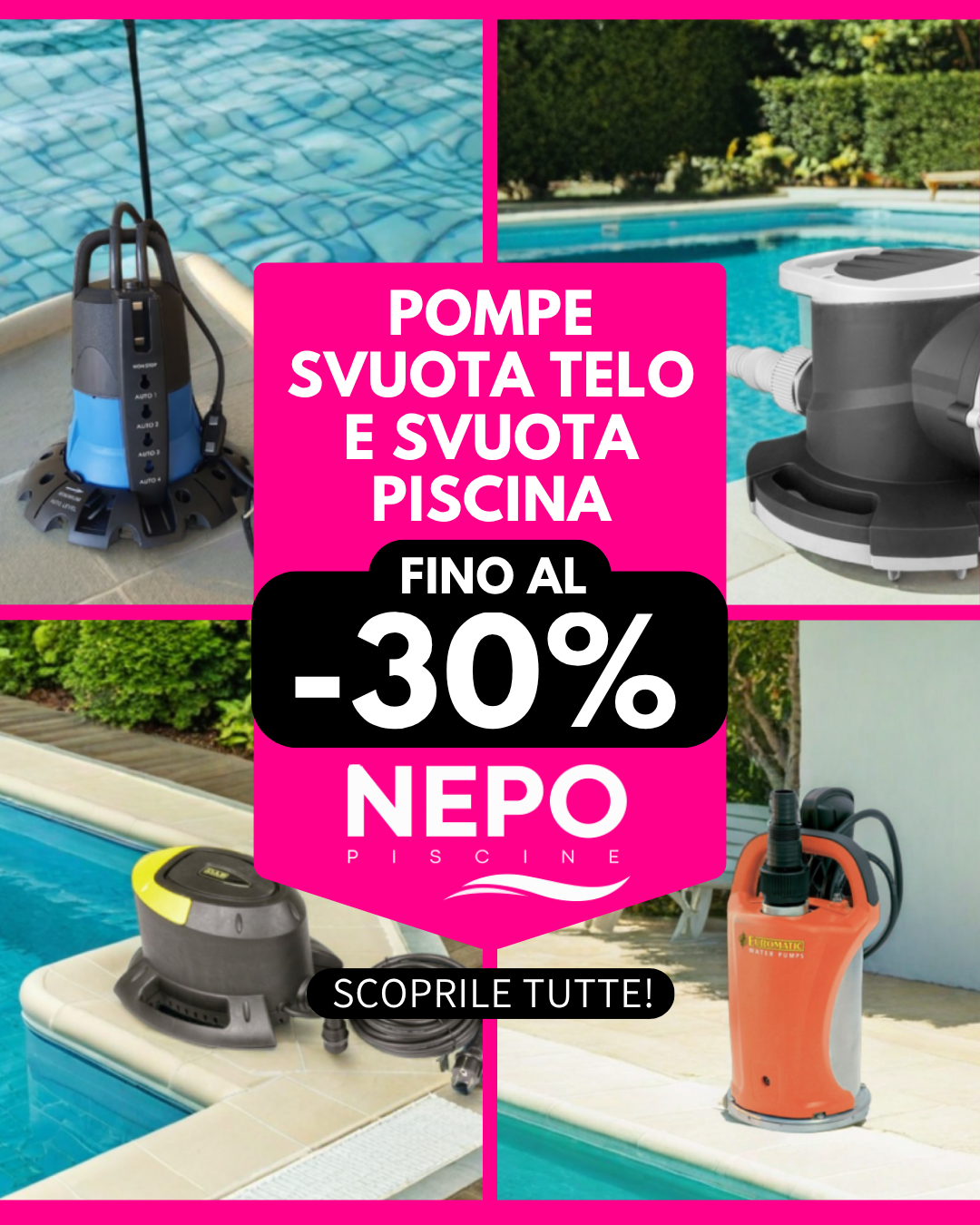 NEPO Piscine Facebook ad: Pompe svuotamento piscina | le Migliori Offerte su Nepo…